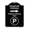 Signmission Reserved Parking Permit Parking with Symbol and Right Arrow Aluminum Sign, 24" x 18", BW-1824-23144 A-DES-BW-1824-23144 - alternate 1